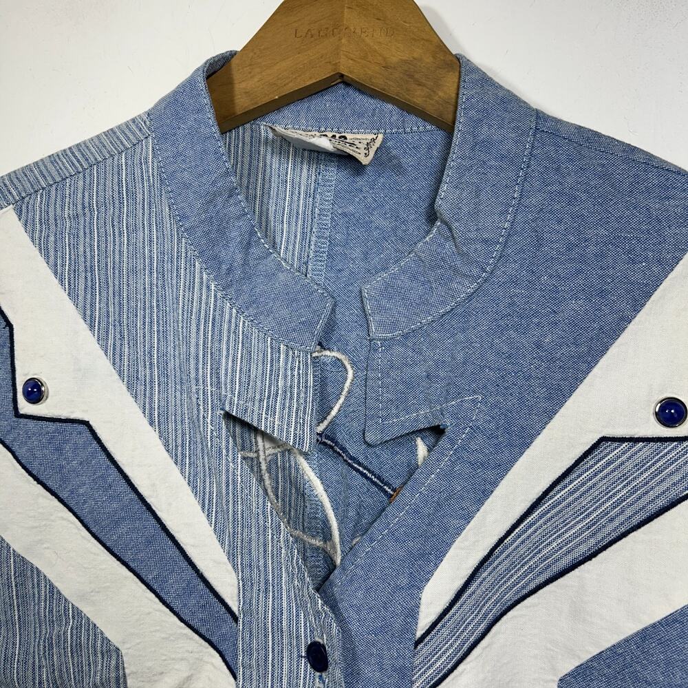Vintage Western 1849 Authentic Ranchwear Shirt M Arrow Feather Stud Detail USA - Picture 5 of 10